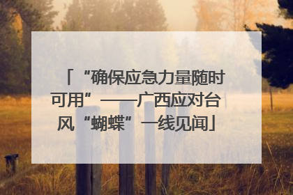 “确保应急力量随时可用”——广西应对台风“蝴蝶”一线见闻