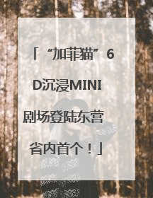 “加菲猫”6D沉浸MINI剧场登陆东营 省内首个！