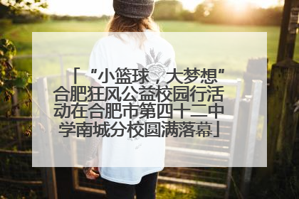 “小篮球，大梦想”合肥狂风公益校园行活动在合肥市第四十二中学南城分校圆满落幕