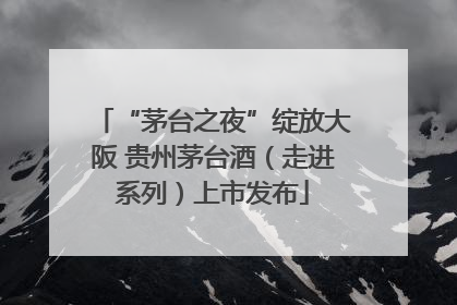 “茅台之夜”绽放大阪 贵州茅台酒（走进系列）上市发布