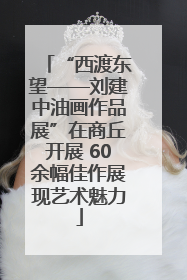 “西渡东望——刘建中油画作品展”在商丘开展 60余幅佳作展现艺术魅力