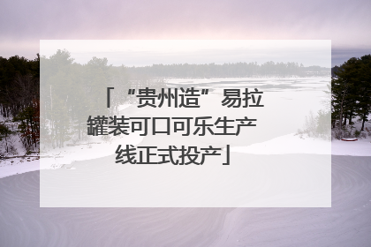 “贵州造”易拉罐装可口可乐生产线正式投产