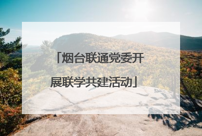 烟台联通党委开展联学共建活动