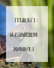 甘肃玉门：从石油摇篮到风电新生