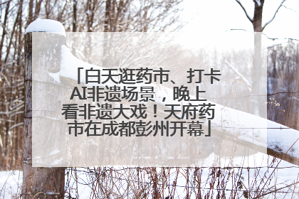 白天逛药市、打卡AI非遗场景，晚上看非遗大戏！天府药市在成都彭州开幕