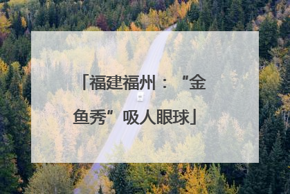 福建福州：“金鱼秀”吸人眼球