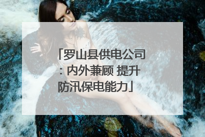 罗山县供电公司：内外兼顾 提升防汛保电能力