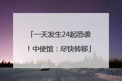 一天发生24起恐袭！中使馆：尽快转移