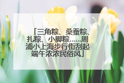 三角粽、桑蚕粽、扎粽、小脚粽……周浦小上海步行街刮起端午浓浓民俗风