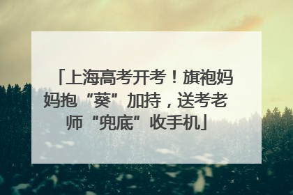 上海高考开考！旗袍妈妈抱“葵”加持，送考老师“兜底”收手机