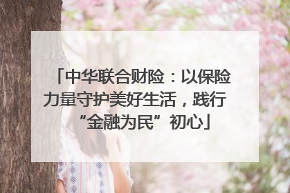 中华联合财险：以保险力量守护美好生活，践行“金融为民”初心