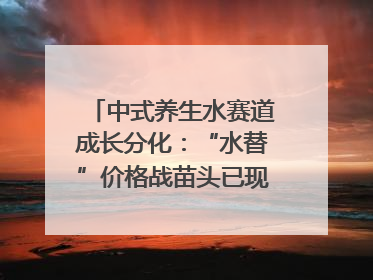中式养生水赛道成长分化：“水替”价格战苗头已现 “功能饮”价高市场难打开｜中药大健康赛道迭变