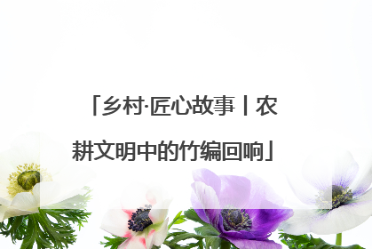 乡村·匠心故事丨农耕文明中的竹编回响