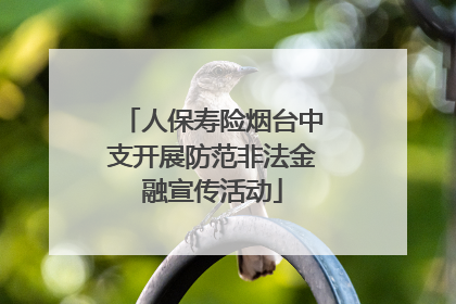 人保寿险烟台中支开展防范非法金融宣传活动