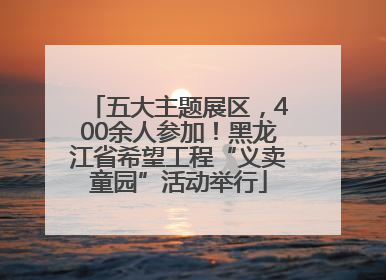 五大主题展区，400余人参加！黑龙江省希望工程“义卖童园”活动举行