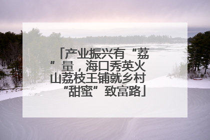 产业振兴有“荔”量，海口秀英火山荔枝王铺就乡村“甜蜜”致富路