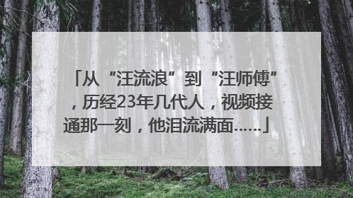 从“汪流浪”到“汪师傅”，历经23年几代人，视频接通那一刻，他泪流满面……