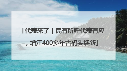 代表来了｜民有所呼代表有应，增江400多年古码头焕新