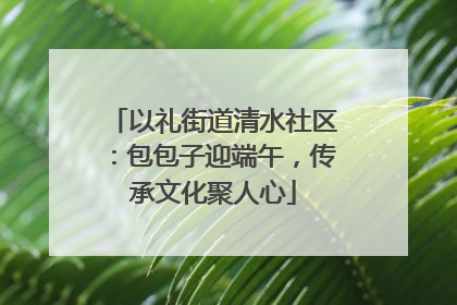 以礼街道清水社区：包包子迎端午，传承文化聚人心