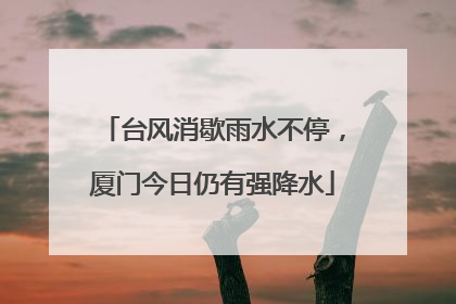 台风消歇雨水不停，厦门今日仍有强降水