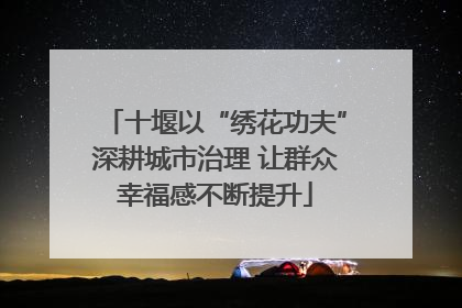 十堰以“绣花功夫”深耕城市治理 让群众幸福感不断提升