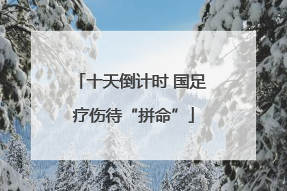 十天倒计时 国足疗伤待“拼命”