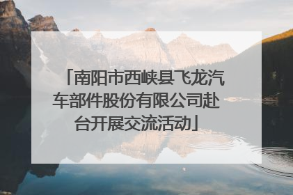 南阳市西峡县飞龙汽车部件股份有限公司赴台开展交流活动