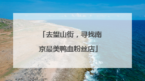 去望山街，寻找南京最美鸭血粉丝店