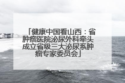 健康中国看山西：省肿瘤医院泌尿外科牵头成立省级三大泌尿系肿瘤专家委员会