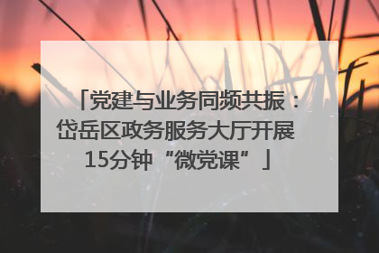 党建与业务同频共振：岱岳区政务服务大厅开展15分钟“微党课”