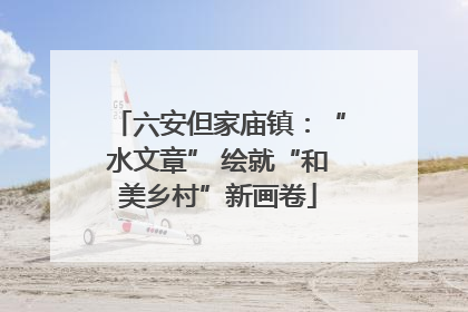 六安但家庙镇：“水文章” 绘就“和美乡村”新画卷