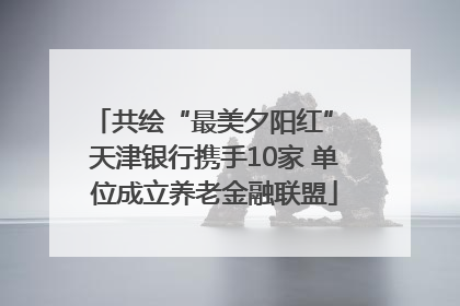 共绘“最美夕阳红” 天津银行携手10家 单位成立养老金融联盟