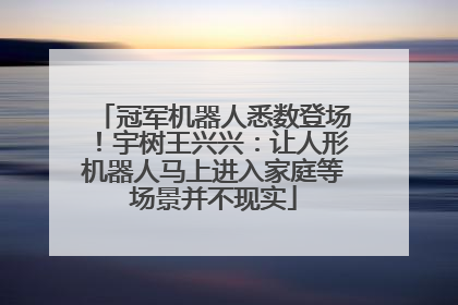 冠军机器人悉数登场！宇树王兴兴：让人形机器人马上进入家庭等场景并不现实