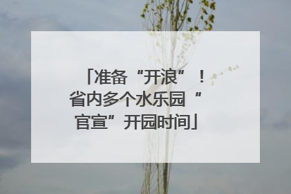 准备“开浪”！省内多个水乐园“官宣”开园时间