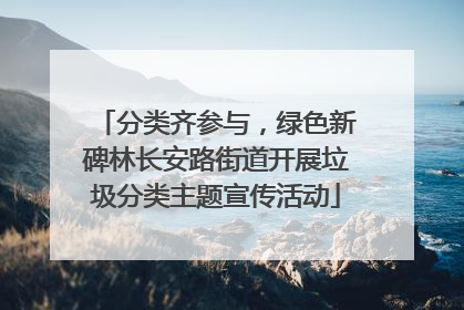 分类齐参与，绿色新碑林长安路街道开展垃圾分类主题宣传活动
