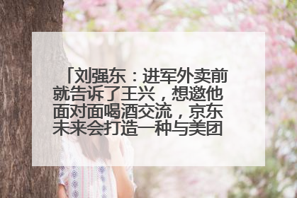 刘强东：进军外卖前就告诉了王兴，想邀他面对面喝酒交流，京东未来会打造一种与美团不同的商业模式