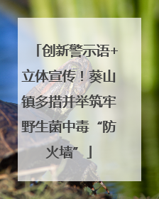 创新警示语+立体宣传！葵山镇多措并举筑牢野生菌中毒“防火墙”