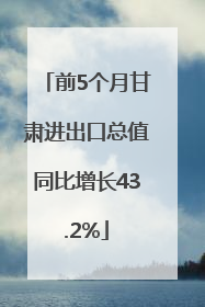 前5个月甘肃进出口总值同比增长43.2%