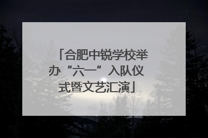 合肥中锐学校举办“六一”入队仪式暨文艺汇演