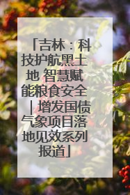 吉林：科技护航黑土地 智慧赋能粮食安全｜增发国债气象项目落地见效系列报道