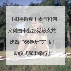 和平街党工委与科创文创园事业部党总支共建暨“66趣玩节”启动仪式隆重举行