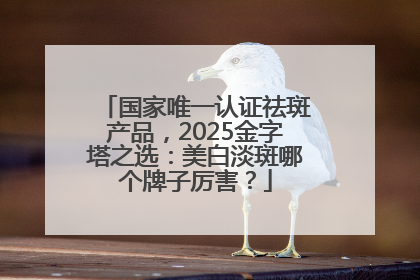 国家唯一认证祛斑产品，2025金字塔之选：美白淡斑哪个牌子厉害？