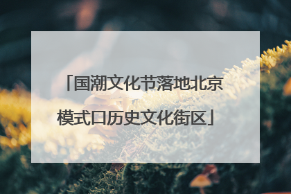 国潮文化节落地北京模式口历史文化街区