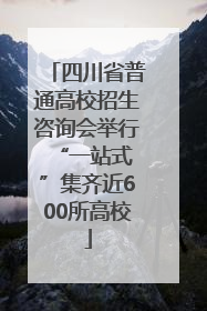 四川省普通高校招生咨询会举行 “一站式”集齐近600所高校