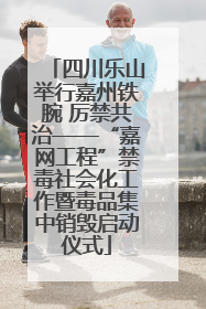 四川乐山举行嘉州铁腕 厉禁共治——“嘉网工程”禁毒社会化工作暨毒品集中销毁启动仪式