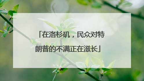 在洛杉矶，民众对特朗普的不满正在滋长