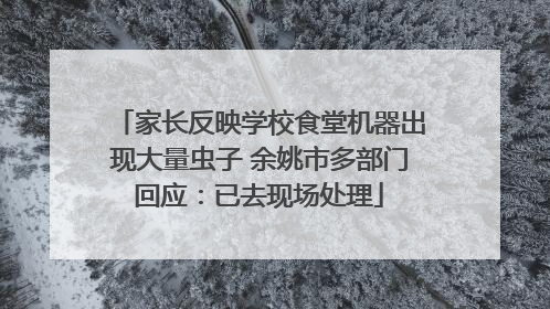 家长反映学校食堂机器出现大量虫子 余姚市多部门回应：已去现场处理