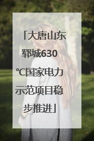 大唐山东郓城630℃国家电力示范项目稳步推进