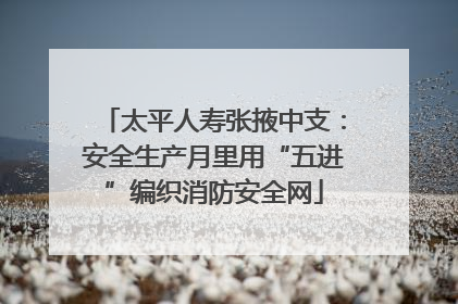 太平人寿张掖中支：安全生产月里用“五进”编织消防安全网