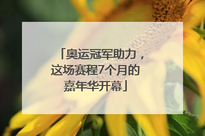 奥运冠军助力，这场赛程7个月的嘉年华开幕